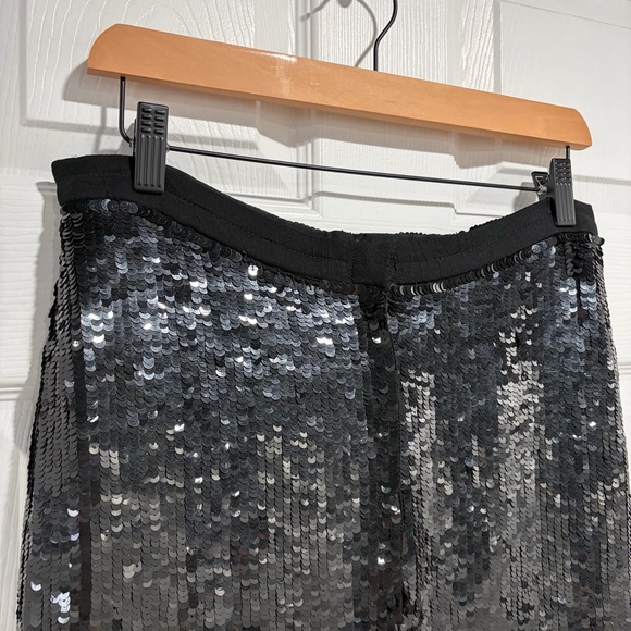 Vintage Modi Black 100% Pure Silk Sequin Mini Pencil Skirt NWT - Picture 5 of 8
